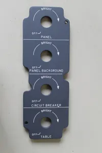 BOEING B-707 COCKPIT LIGHT EDGE PANEL P/N 10-61437-508     NEW SURPLUS